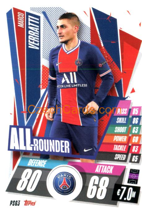 Marco Verratti 2020/21 Match Attax #PSG3