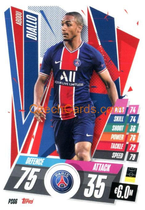 Abdou Diallo 2020/21 Match Attax #PSG6