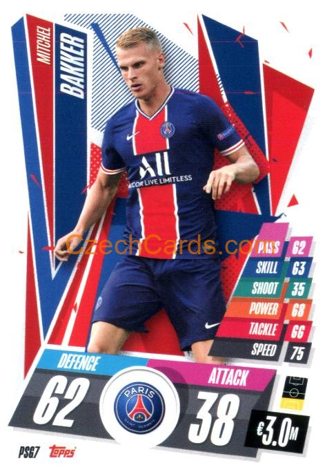 Mitchel Bakker 2020/21 Match Attax #PSG7