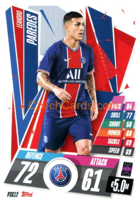 Leandro Paredes 2020/21 Match Attax #PSG12