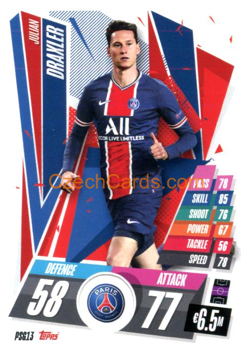 Julian Draxler 2020/21 Match Attax #PSG13