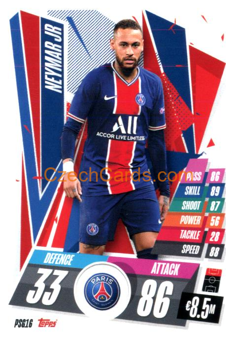 Neymar Jr 2020/21 Match Attax #PSG16