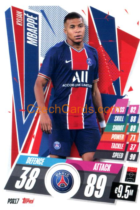 Kylian Mbappé 2020/21 Match Attax #PSG17