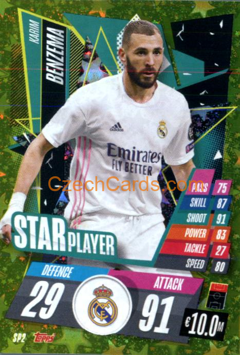 Karim Benzema 2020/21 Match Attax Star Player #SP2