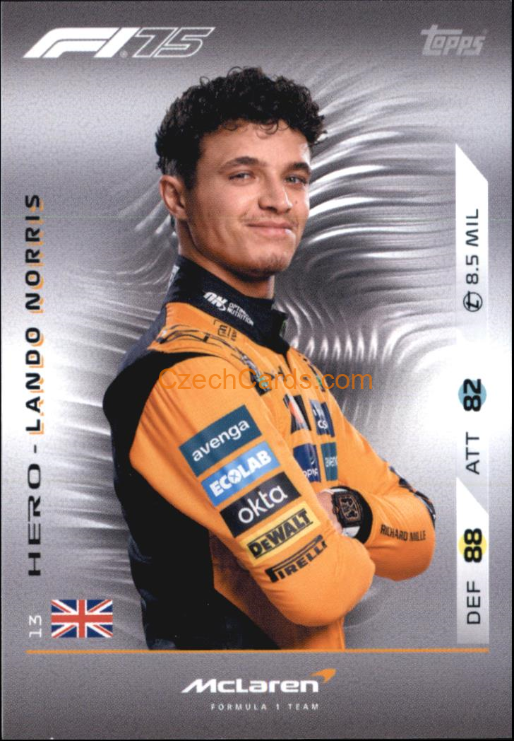 Lando Norris 2025 Topps Turbo Attax #13