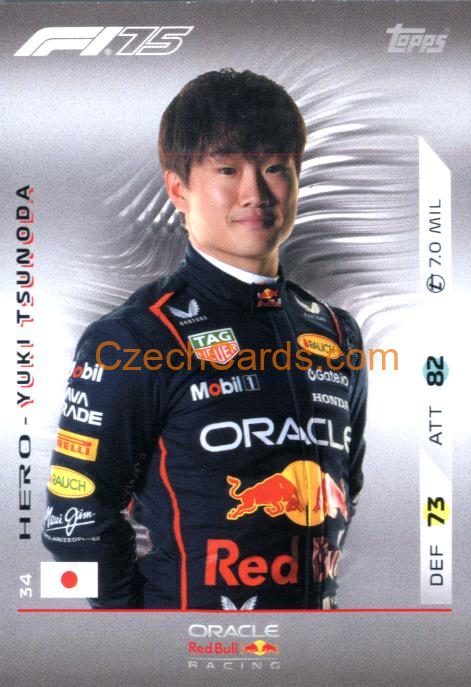Yuki Tsunoda 2025 Topps Turbo Attax #34