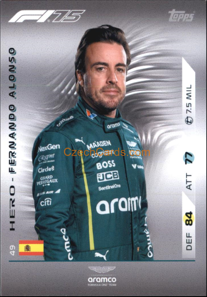 Fernando Alonso 2025 Topps Turbo Attax #49