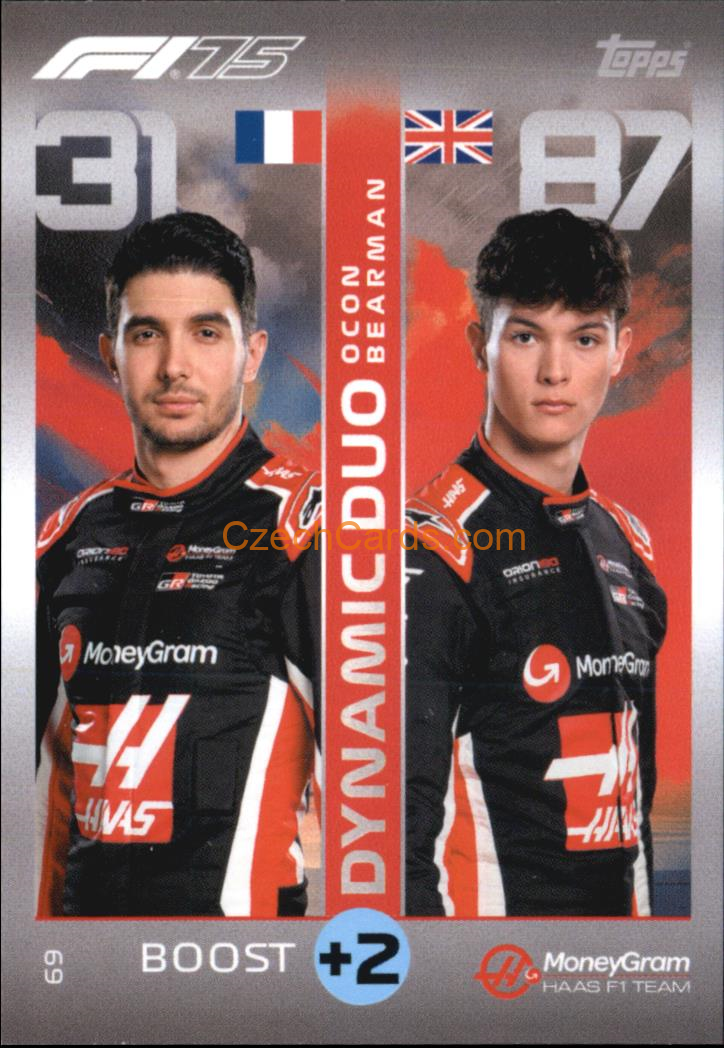 Esteban Ocon / Oliver Bearman 2025 Topps Turbo Attax #69