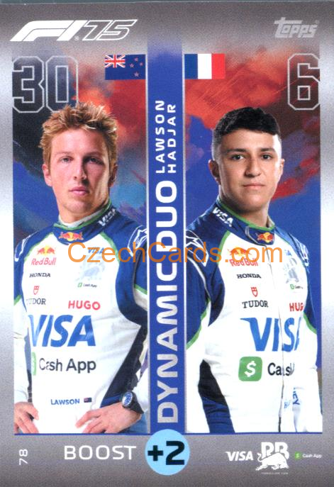 Liam Lawson / Isack Hadjar 2025 Topps Turbo Attax #78
