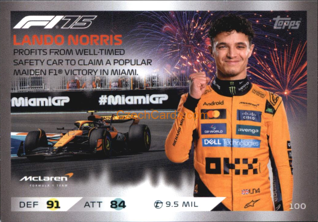 Lando Norris 2025 Topps Turbo Attax #100