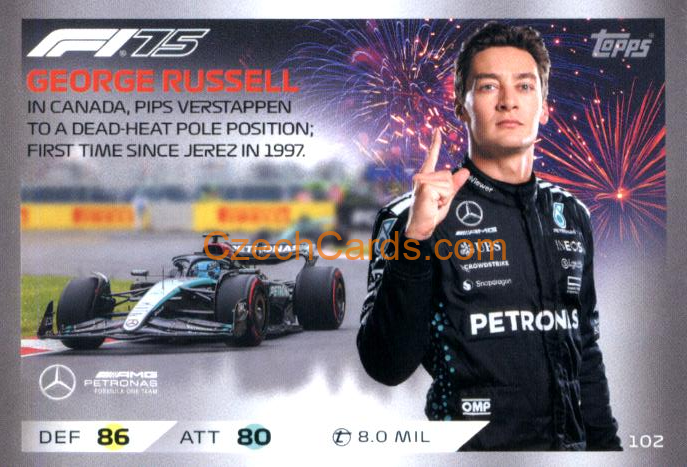 George Russell 2025 Topps Turbo Attax #102