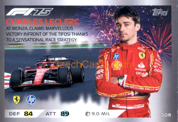 Charles Leclerc 2025 Topps Turbo Attax #108