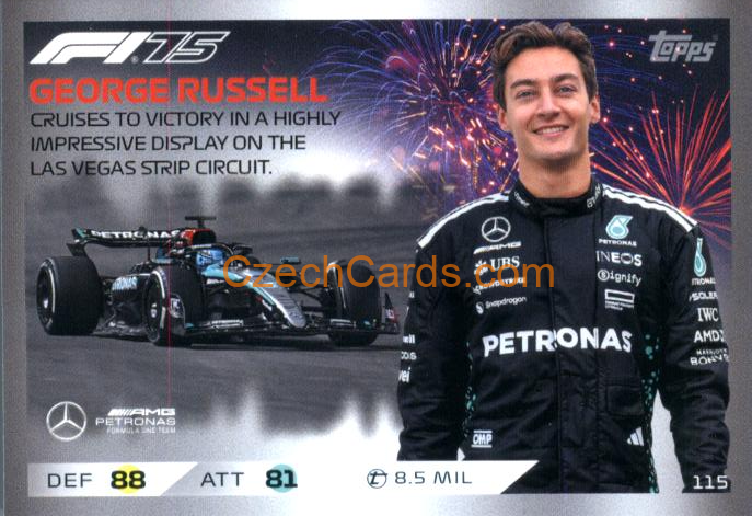 George Russell 2025 Topps Turbo Attax #115
