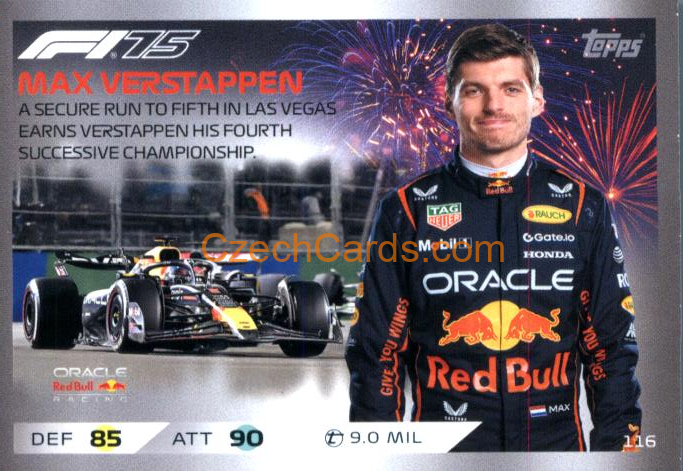 Max Verstappen 2025 Topps Turbo Attax #116