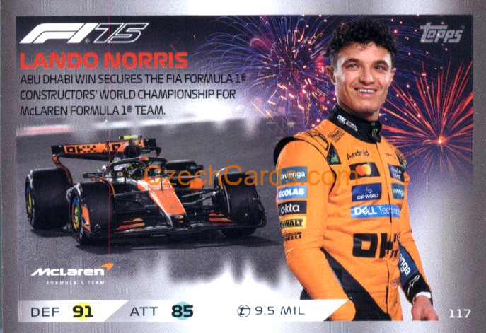 Lando Norris 2025 Topps Turbo Attax #117