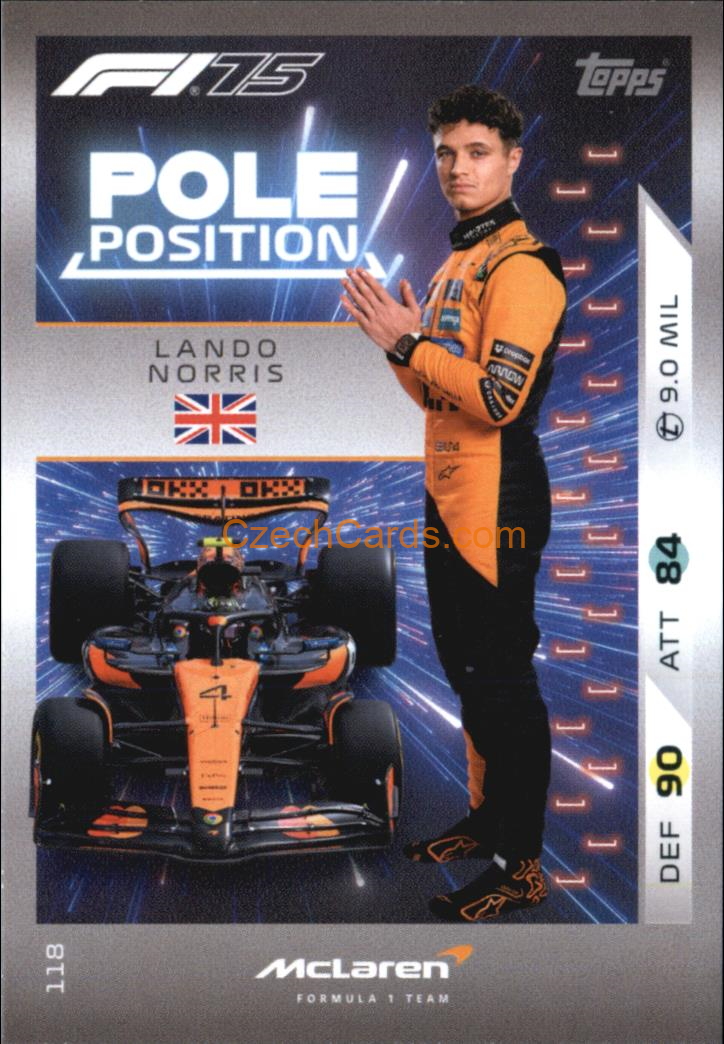 Lando Norris 2025 Topps Turbo Attax #118