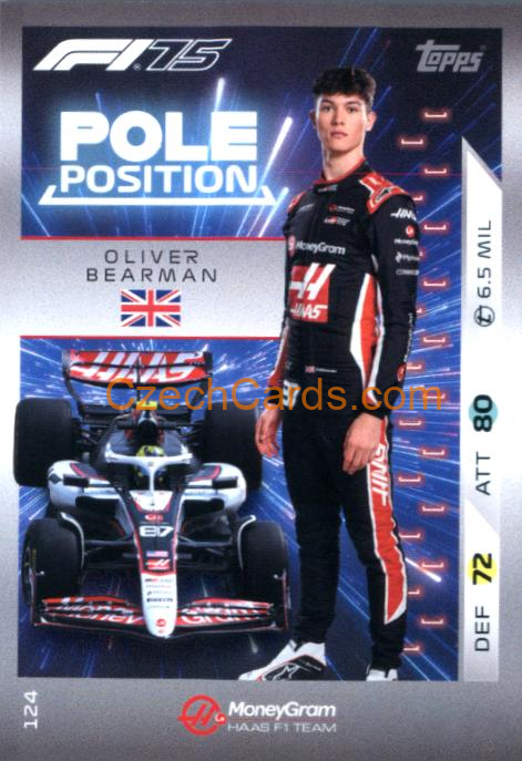 Oliver Bearman 2025 Topps Turbo Attax #124