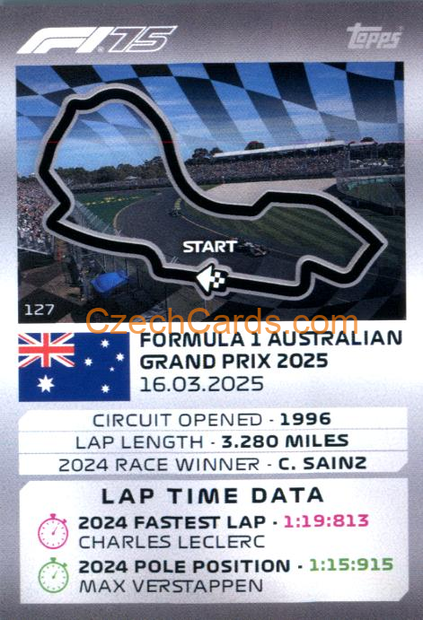 Albert Park Circuit 2025 Topps Turbo Attax #127