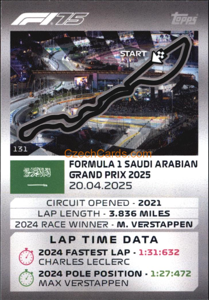 Jeddah Corniche Circuit 2025 Topps Turbo Attax #131