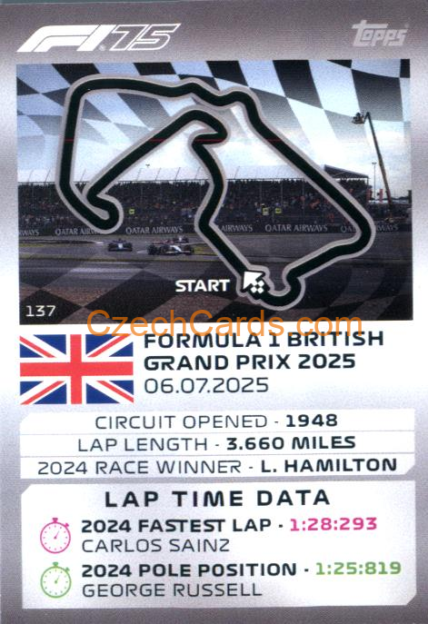 Silverstone Circuit 2025 Topps Turbo Attax #137