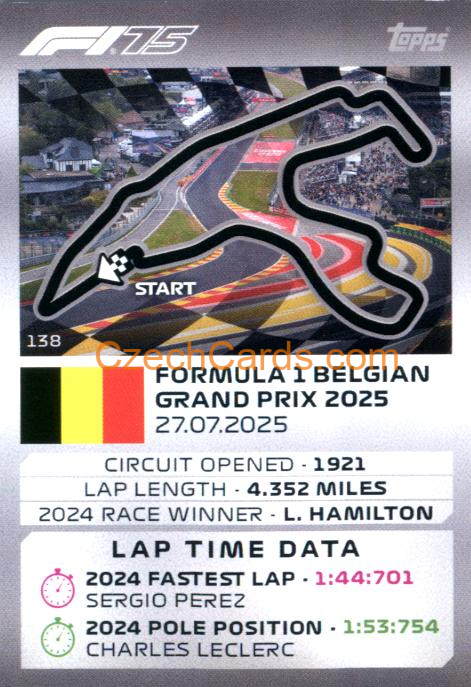 Circuit de Spa Francorchamps 2025 Topps Turbo Attax #138