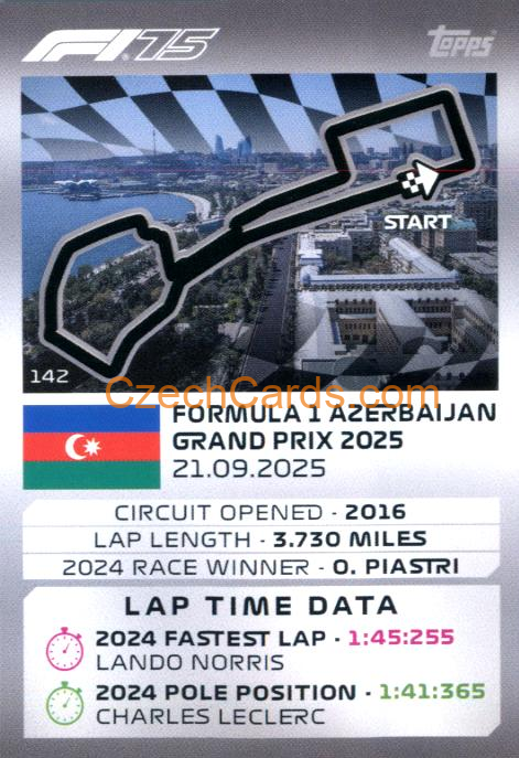 Baku City Circuit 2025 Topps Turbo Attax #142