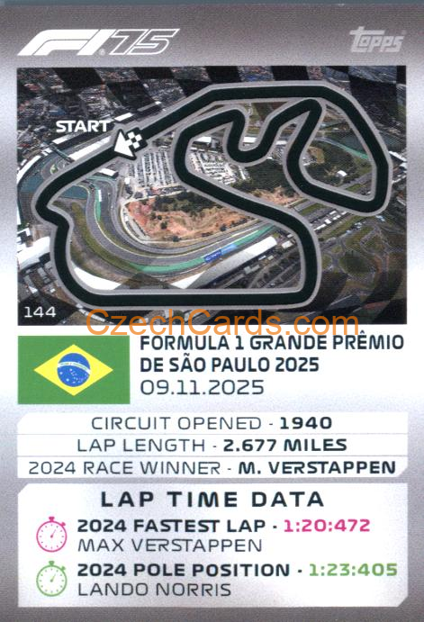 Autódromo José Carlos Pace 2025 Topps Turbo Attax #144