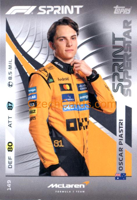 Oscar Piastri 2025 Topps Turbo Attax #149
