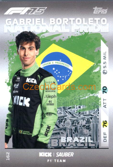 Gabriel Bortoleto 2025 Topps Turbo Attax #162