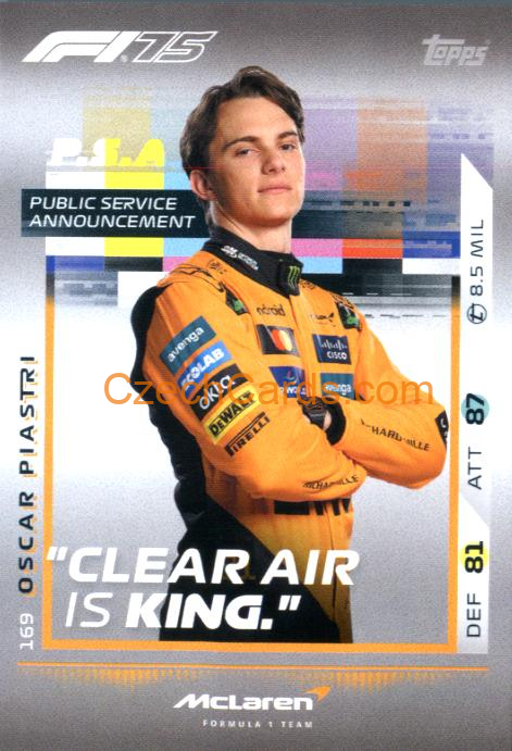 Oscar Piastri 2025 Topps Turbo Attax #169