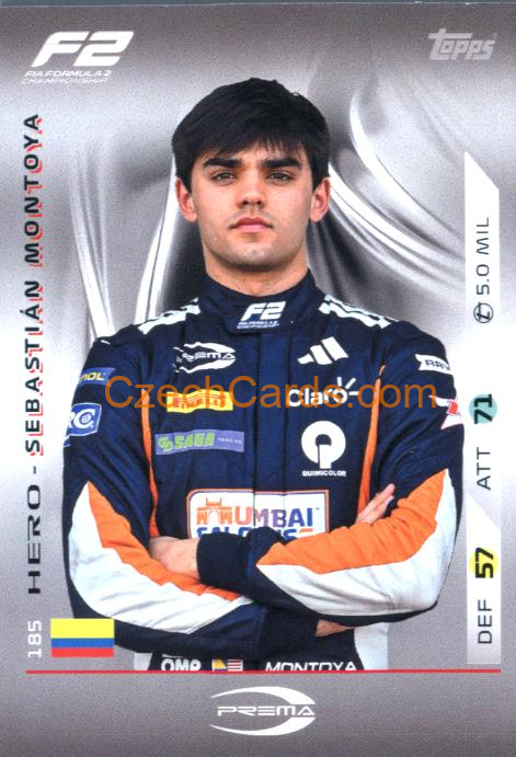 Sebastián Montoya 2025 Topps Turbo Attax #185