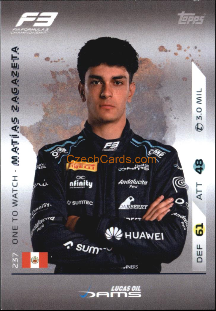 Matias Zagazeta 2025 Topps Turbo Attax #237