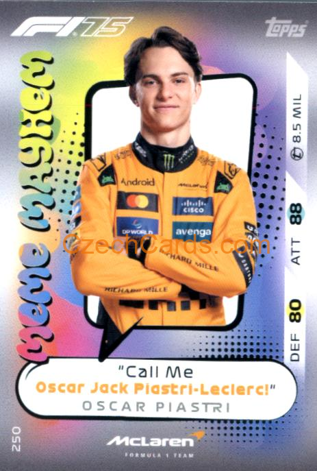 Oscar Piastri 2025 Topps Turbo Attax #250