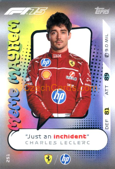 Charles Leclerc 2025 Topps Turbo Attax #251