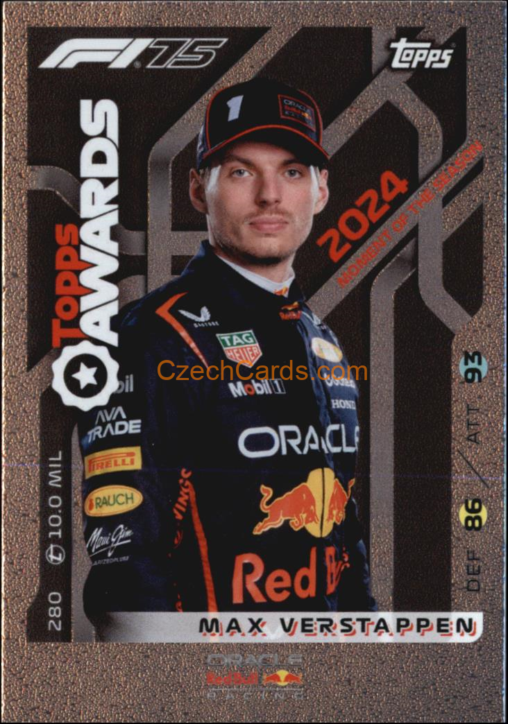 Max Verstappen 2025 Topps Turbo Attax #280