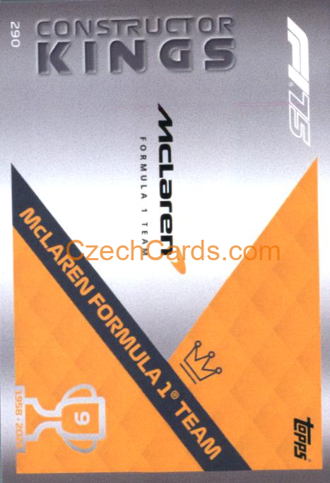 Mclaren F1 Team 2025 Topps Turbo Attax #290