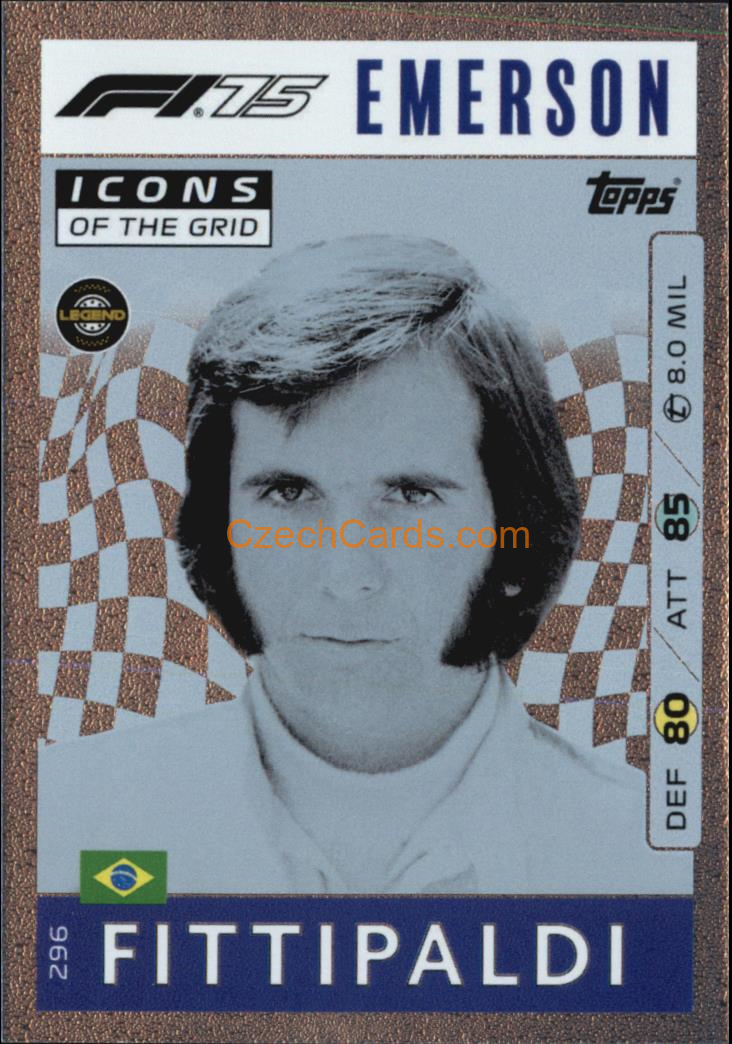Emerson Fittipaldi 2025 Topps Turbo Attax #296