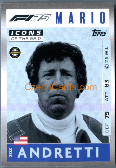 Mario Andretti 2025 Topps Turbo Attax #302