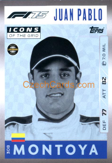 Juan Pablo Montoya 2025 Topps Turbo Attax #308