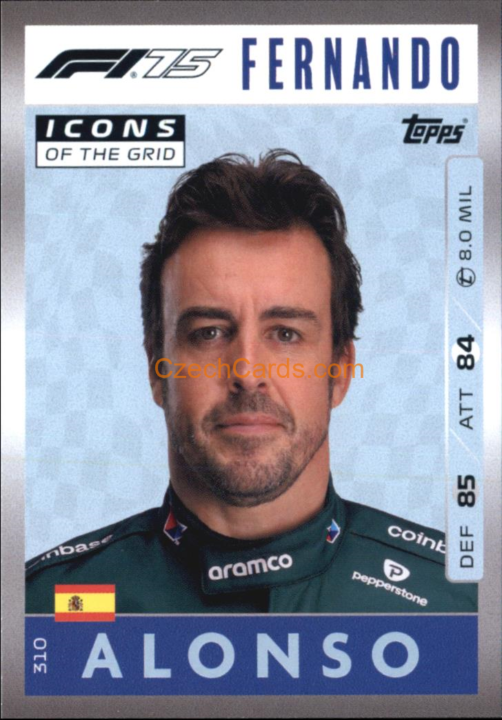 Fernando Alonso 2025 Topps Turbo Attax #310