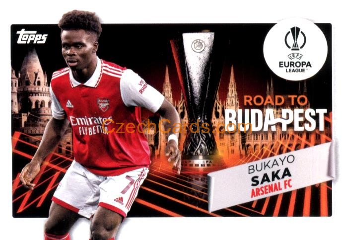 Bukayo Saka 2022/23 Topps Club Competitions Road to the Final RF-2