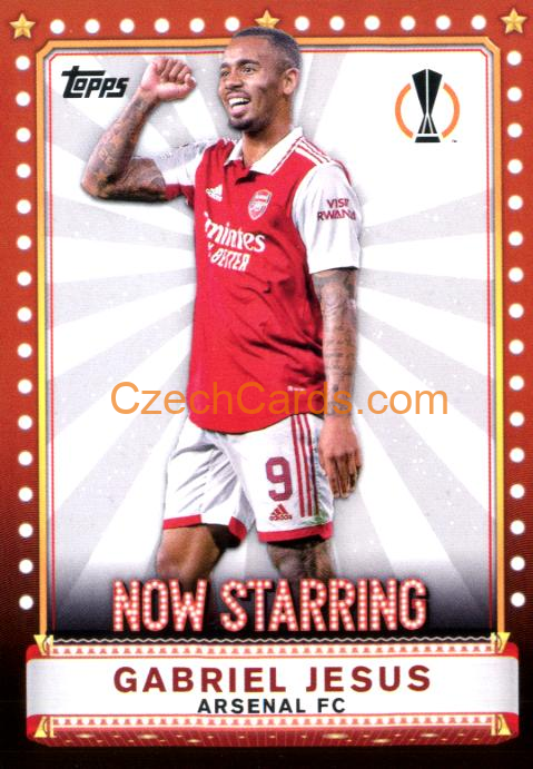 Gabriel Jesus 2022/23 Topps Club Competitions Now Starring NS-1