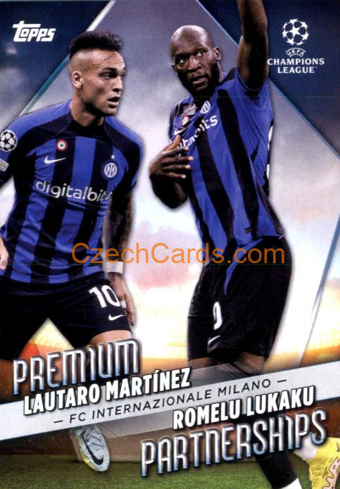 Lukaku / Martinez 2022/23 Topps Club Competitions Premium Partnerships PP-2