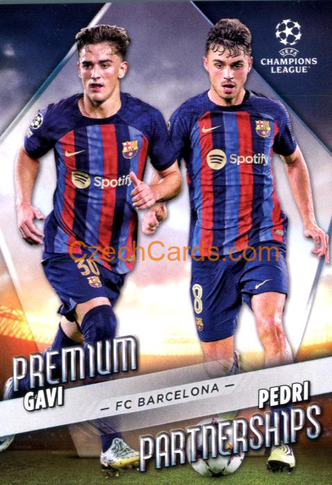 Gavi / Pedri 2022/23 Topps Club Competitions Premium Partnerships PP-3