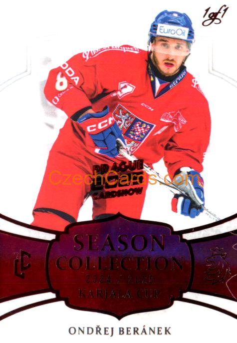 Ondřej Beránek 2025 LC Prague Card Show 1of1 Edition Red 1/1 