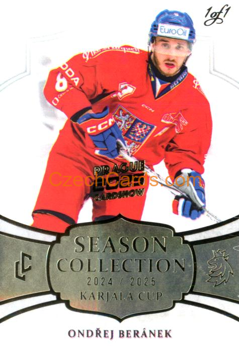 Ondřej Beránek 2025 LC Prague Card Show 1of1 Edition Silver 1/1 