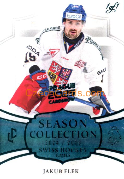Jakub Flek 2025 LC Prague Card Show 1of1 Edition Green 1/1 