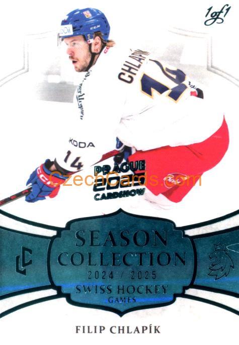 Filip Chlapík 2025 LC Prague Card Show 1of1 Edition Green 1/1 