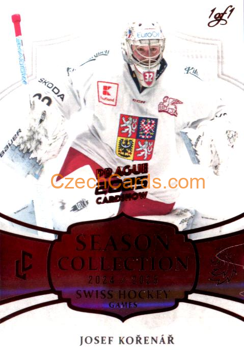 Josef Kořenář 2025 LC Prague Card Show 1of1 Edition Red 1/1 