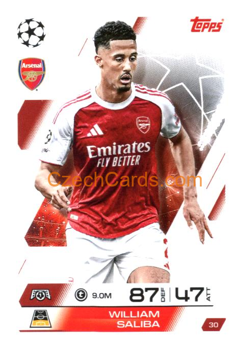 William Saliba 2025/26 Match Attax #30